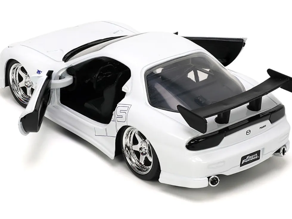 1993 Mazda RX-7 "HKS" White "The Fast and the Furious" (2001) Movie "25 Years of Fast & Furious" Series 1/32 Diecast Model Car by Jada