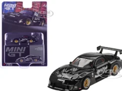 Mazda RX-7 LB-Super Silhouette #20 "Liberty Walk" Black Limited Edition 1/64 Diecast Model Car by Mini GT