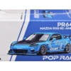 Mazda RX8 RE Amemiya RHD (Right Hand Drive) Light Blue with Carbon Hood "Tokyo Auto Salon 2026" 1/64 Diecast Model Car by Pop Race