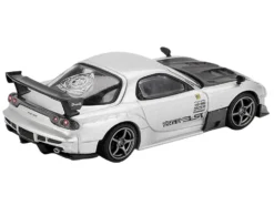 Mazda RX-7 RE-Amemiya Silver Metallic with Matt Black Hood Limited Edition 1/64 Diecast Model Car by Mini GT