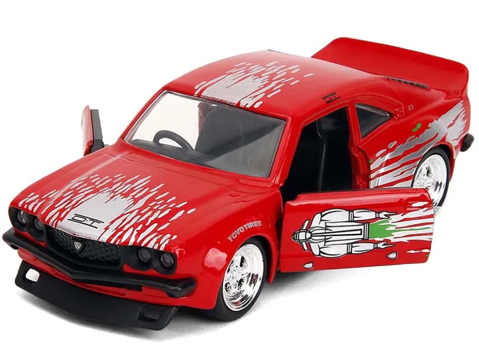 1974 Mazda RX-3 Red with Graphics "Fast & Furious" Series 1/32 Diecast Model Car by Jada