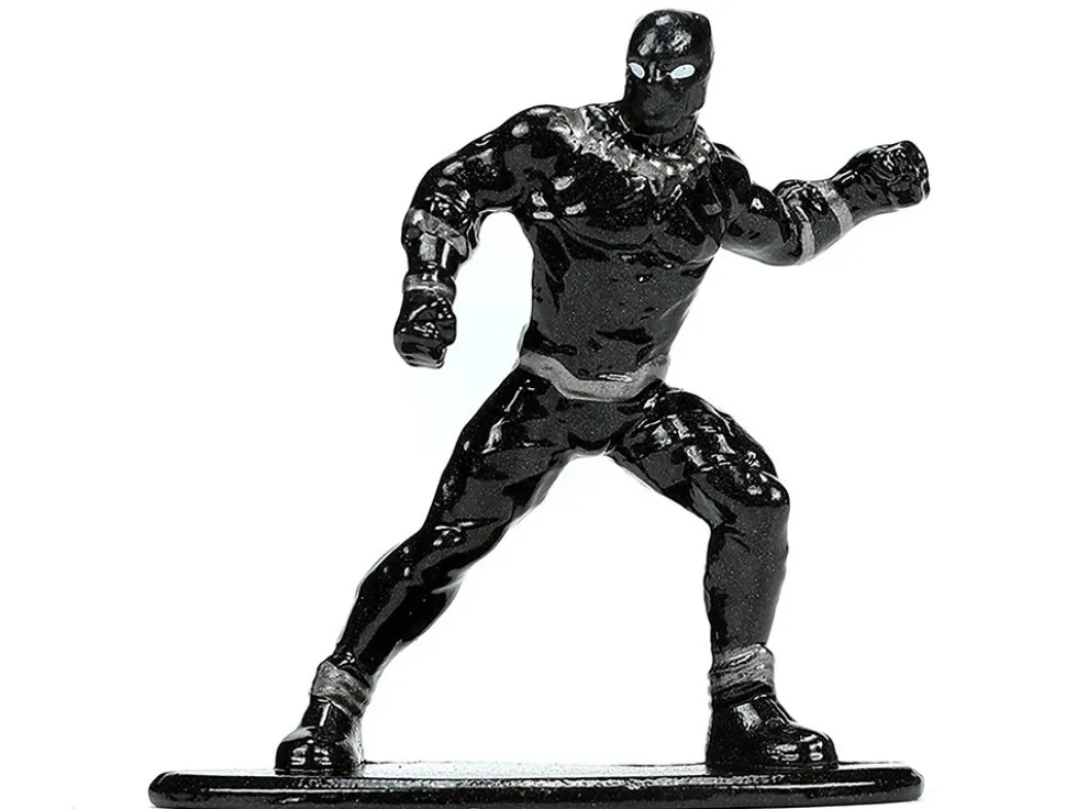 1995 Mazda RX 7 RHD Right Hand Drive Black and Black Panther Diecast Figure The Avengers Hollywood Rides Series 1/32 Diecast Model Car Jada 33078