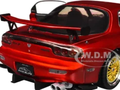 Mazda RX7 Type RS (FD3S) RHD (Right Hand Drive) Orange Metallic "Pink Slips" Series 1/18 Diecast Model Car by Jada
