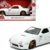 1985 Mazda RX-7 White "JDM Tuners" Series 1/24 Diecast Model Car by Jada