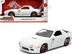 1985 Mazda RX-7 White "JDM Tuners" Series 1/24 Diecast Model Car by Jada