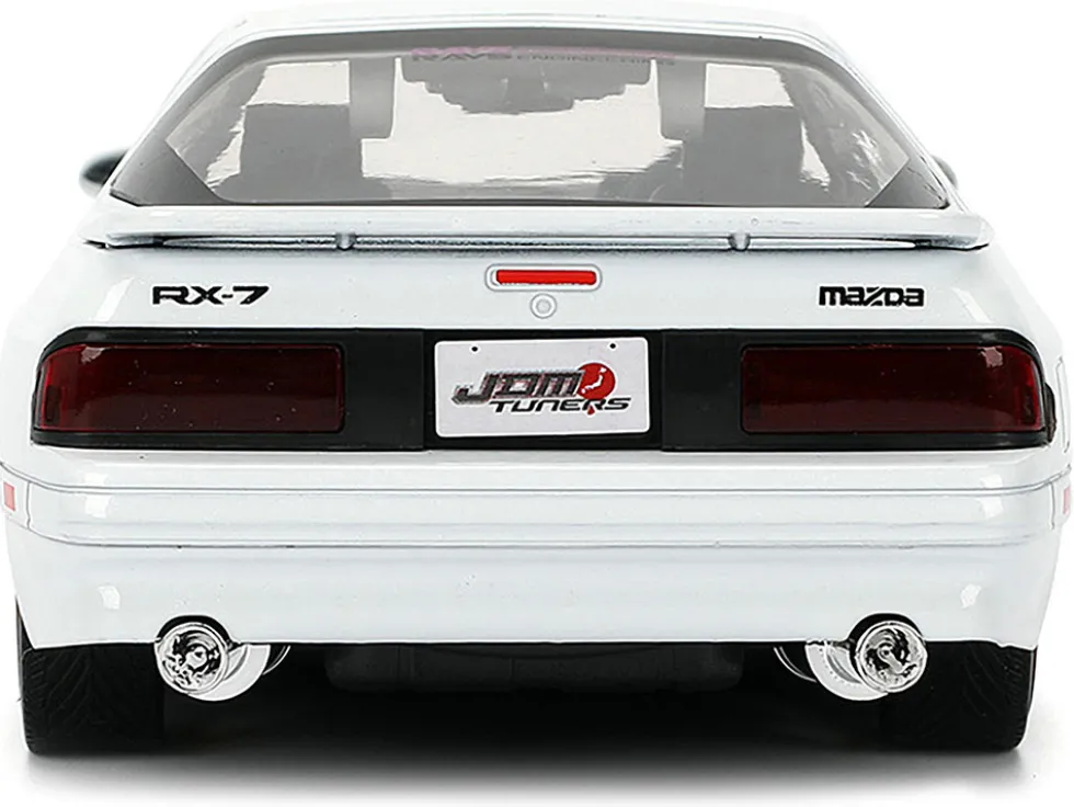 1985 Mazda RX-7 White "JDM Tuners" Series 1/24 Diecast Model Car by Jada