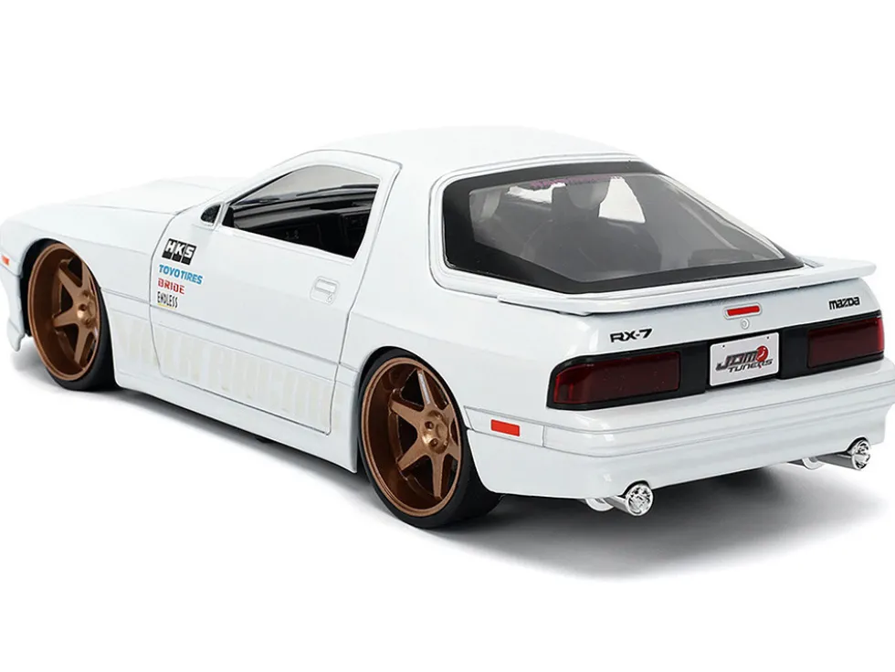 1985 Mazda RX-7 White "JDM Tuners" Series 1/24 Diecast Model Car by Jada