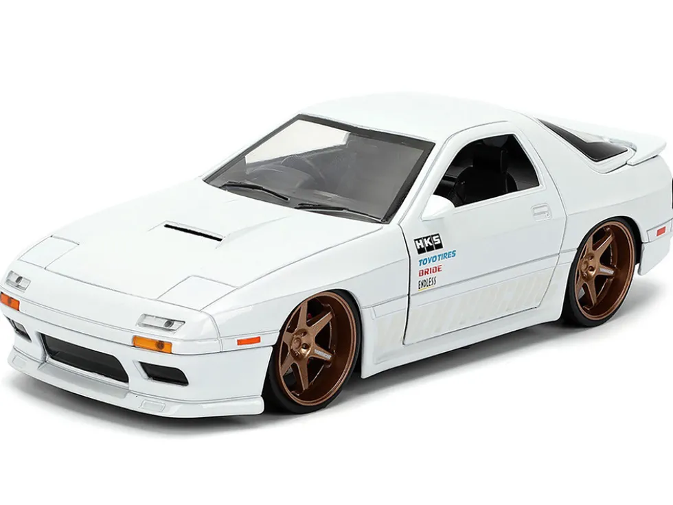 1985 Mazda RX-7 White "JDM Tuners" Series 1/24 Diecast Model Car by Jada