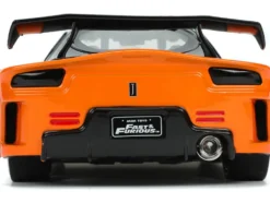 1995 Mazda RX-7 Widebody RHD Right Hand Drive Orange Metallic Black Han Diecast Figurine The Fast and the Furious Tokyo Drift 2006 Movie 1/24 Diecast Model Car Jada 33174