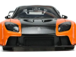 1995 Mazda RX-7 Widebody RHD Right Hand Drive Orange Metallic Black Han Diecast Figurine The Fast and the Furious Tokyo Drift 2006 Movie 1/24 Diecast Model Car Jada 33174