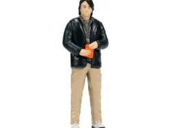 1995 Mazda RX-7 Widebody RHD Right Hand Drive Orange Metallic Black Han Diecast Figurine The Fast and the Furious Tokyo Drift 2006 Movie 1/24 Diecast Model Car Jada 33174