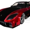 1995 Mazda RX-7 Widebody RHD (Right Hand Drive) "VeilSide" Black and Red Metallic "JDM Tuners" Series 1/24 Diecast Model Car by Jada