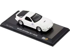 Mazda Savanna RX-7 (FC3S) RHD (Right Hand Drive) White "Initial D" Manga 1/64 Diecast Model Car by Kyosho