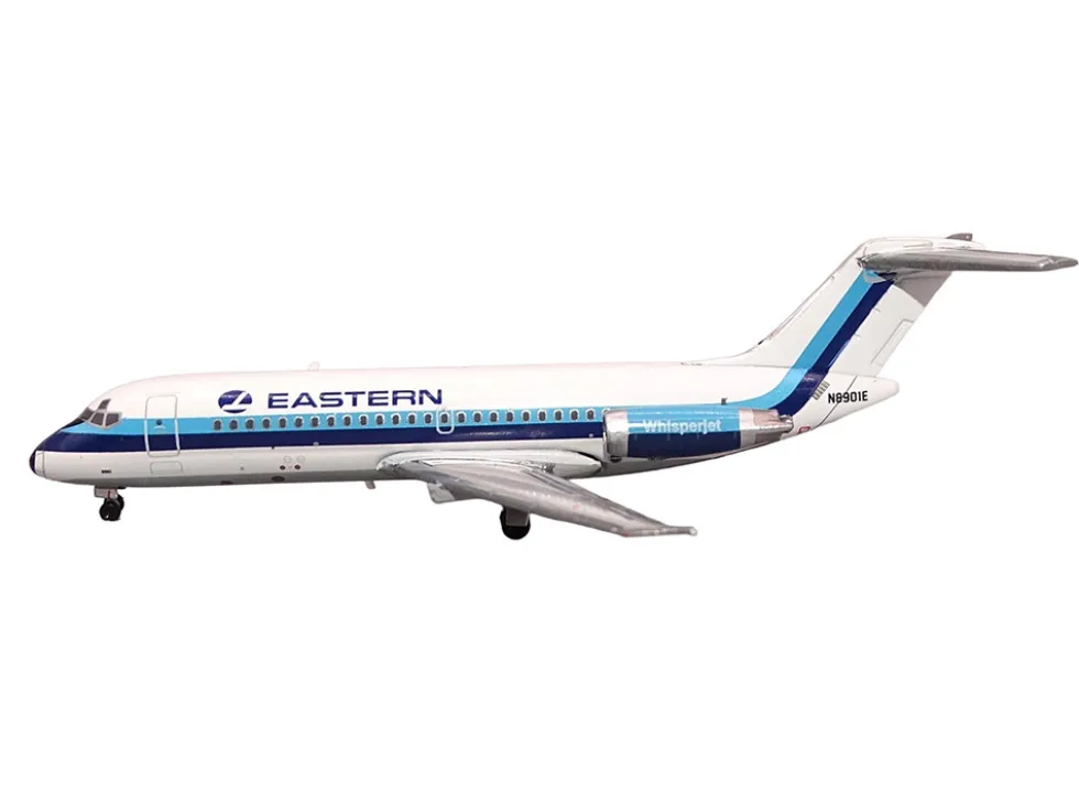 McDonnell Douglas DC-9-14 Commercial Aircraft "Eastern Air Lines" (N8901E) White with Blue Stripes 1/400 Diecast Model Airplane by V1:400