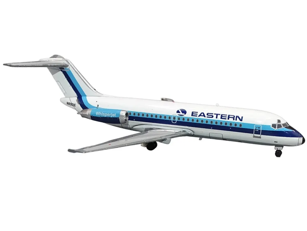 McDonnell Douglas DC-9-14 Commercial Aircraft "Eastern Air Lines" (N8901E) White with Blue Stripes 1/400 Diecast Model Airplane by V1:400