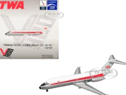 McDonnell Douglas DC-9-15 Commercial Aircraft "Trans World Airlines" (N1070T) White with Red Stripes 1/400 Diecast Model Airplane by V1:400