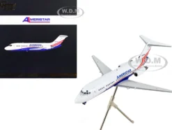 McDonnell Douglas DC 9 15F Commercial Aircraft Ameristar Air Cargo White with Blue and Red Stripes Gemini 200 Series 1/200 Diecast Model Airplane GeminiJets G2AJI1147