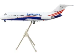 McDonnell Douglas DC 9 15F Commercial Aircraft Ameristar Air Cargo White with Blue and Red Stripes Gemini 200 Series 1/200 Diecast Model Airplane GeminiJets G2AJI1147