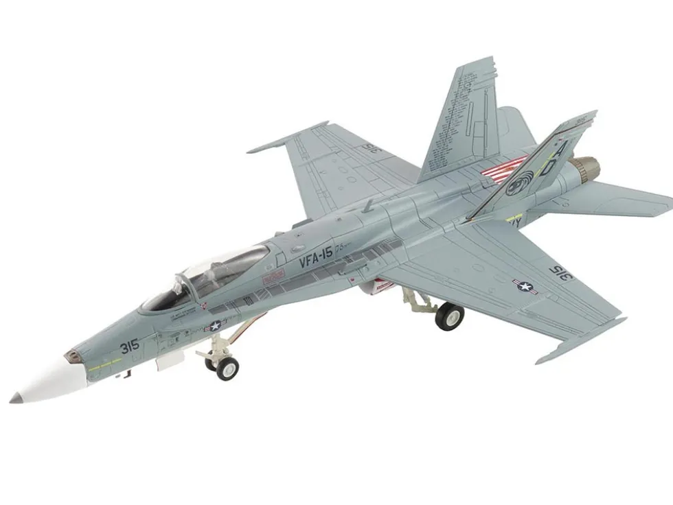 McDonnell Douglas F/A-18C Hornet Aircraft "VFA-15 Retro TAC Demo Jet, VFA-106 Gladiators" (2017) United States Navy "Air Power Series" 1/72 Diecast Model by Hobby Master