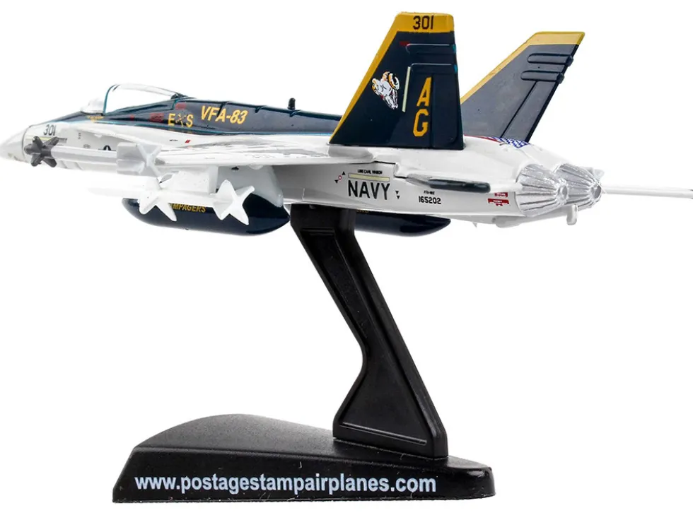 McDonnell Douglas F A 18C Hornet Fighter Aircraft VFA 83 Rampagers United States Navy 1/150 Diecast Model Airplane Postage Stamp PS5338-4