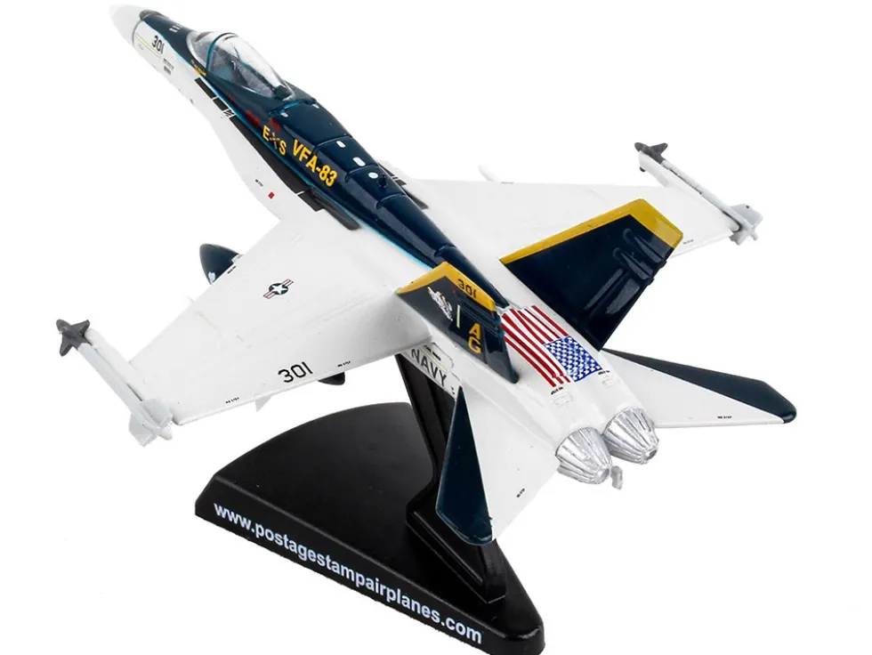 McDonnell Douglas F A 18C Hornet Fighter Aircraft VFA 83 Rampagers United States Navy 1/150 Diecast Model Airplane Postage Stamp PS5338-4