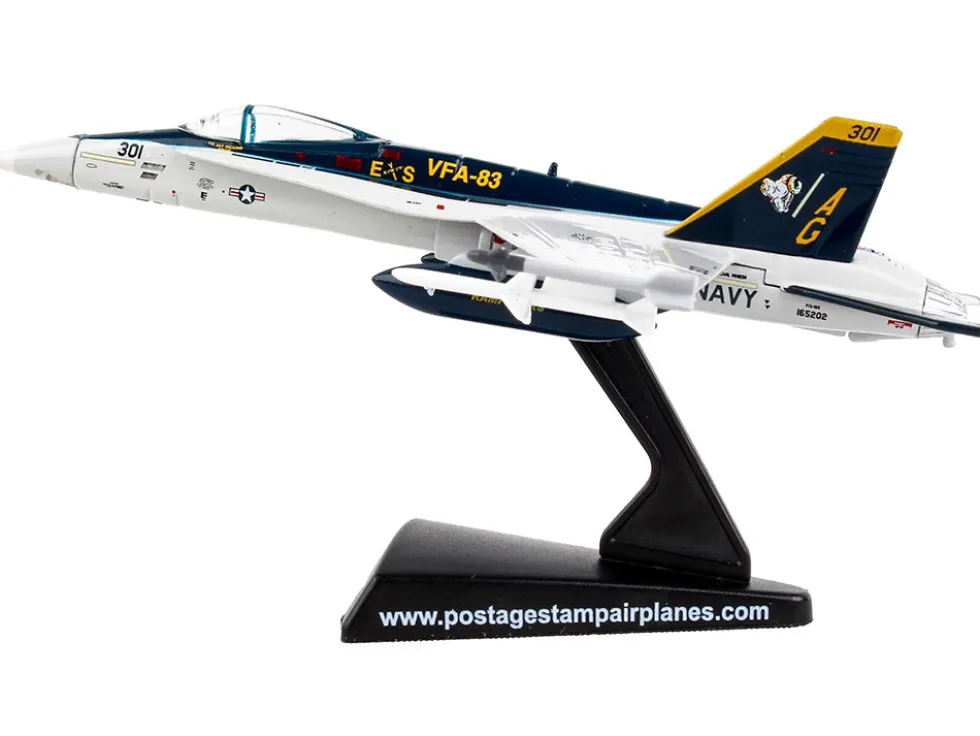 McDonnell Douglas F A 18C Hornet Fighter Aircraft VFA 83 Rampagers United States Navy 1/150 Diecast Model Airplane Postage Stamp PS5338-4