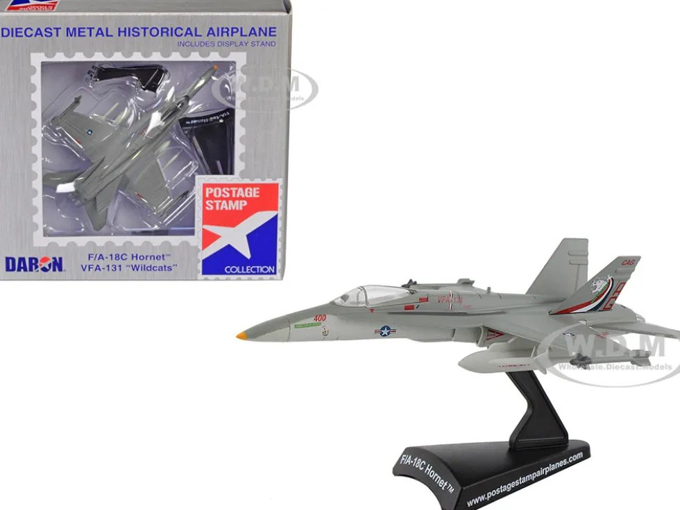 McDonnell Douglas F A 18C Hornet Fighter Aircraft VFA 131 Wildcats United States Navy 1/150 Diecast Model Airplane Postage Stamp PS5338-3