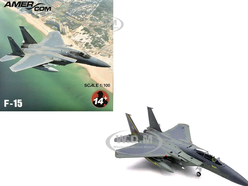 McDonnell Douglas F-15A Eagle Aircraft "Spittin Kittens, 5th Fighter-Interceptor Squadron, Tactical Air Command, Minot AFB" (1985) United States Air Force 1/100 Diecast Model Airplane