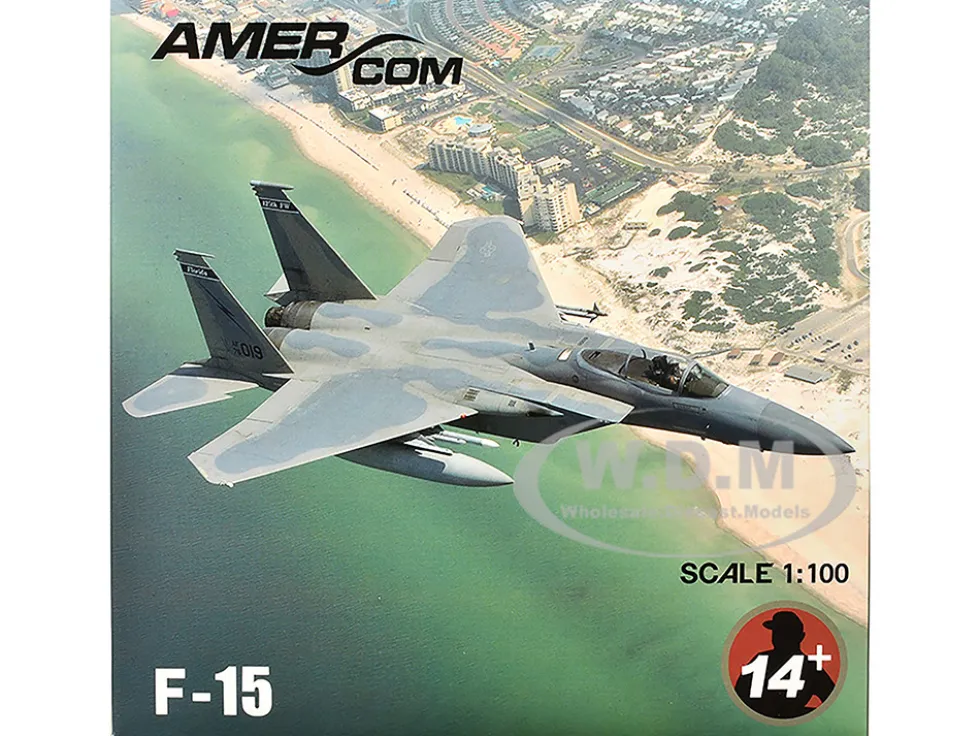 McDonnell Douglas F-15A Eagle Aircraft "Spittin Kittens, 5th Fighter-Interceptor Squadron, Tactical Air Command, Minot AFB" (1985) United States Air Force 1/100 Diecast Model Airplane
