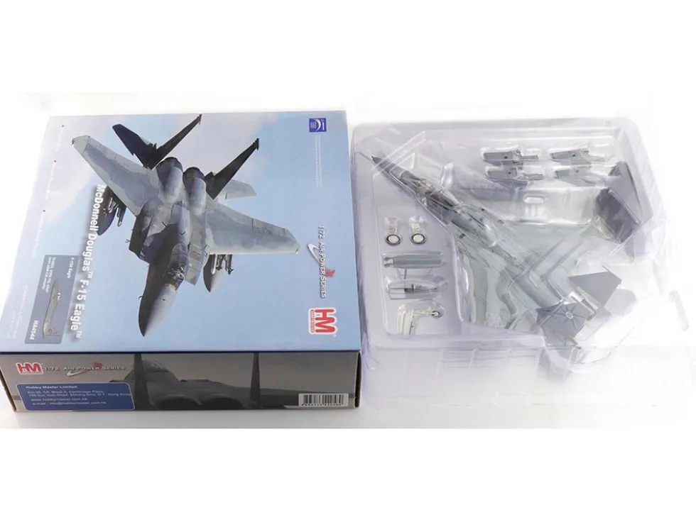 McDonnell Douglas F-15A Eagle Fighter Aircraft "76-0111, 318th Fighter Interceptor Squadron" United States Air Force "Air Power Series" 1/72 Diecast Model by Hobby Master