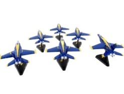McDonnell Douglas F A 18 Hornet Aircraft Blue Angels United States Navy 6 piece Gift Set 1/150 Diecast Model Airplanes Postage Stamp PSBA001