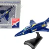 McDonnell Douglas F 4B Phantom II Fighter Aircraft Blue Angels United States Navy 1/155 Diecast Model Airplane Postage Stamp PS5384-5