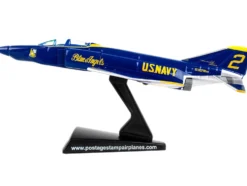 McDonnell Douglas F 4B Phantom II Fighter Aircraft Blue Angels United States Navy 1/155 Diecast Model Airplane Postage Stamp PS5384-5