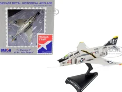 McDonnell Douglas F 4B Phantom II Fighter Aircraft VFA 84 Jolly Rogers United States Navy 1/155 Diecast Model Airplane Postage Stamp PS5384-4
