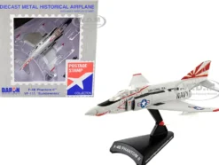 McDonnell Douglas F 4B Phantom II Fighter Aircraft VF 111 Sundowners United States Navy 1/155 Diecast Model Airplane Postage Stamp PS5384-3