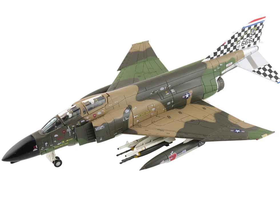 McDonnell Douglas F-4C Phantom II Fighter-Bomber Aircraft "63-7666, William Tell, 57th FIS, Keflavik Airport, Iceland" (1977) United States Air Force "Air Power Series" 1/72 Diecast Model by Hobby Master
