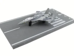 McDonnell Douglas F 15 Eagle Fighter Aircraft Gray Camouflage United States Air Force with Runway Section Diecast Model Airplane Runway24 RW125