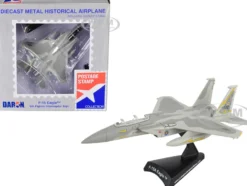 McDonnell Douglas F 15 Eagle Fighter Aircraft 5th Fighter Interceptor Squadron United States Air Force 1/150 Diecast Model Airplane Postage Stamp PS5385-4