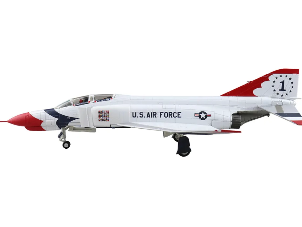 McDonnell Douglas F-4E Phantom II Fighter-Bomber Aircraft "Thunderbirds No.1 Plane, 1973/74 Season" United States Air Force "Air Power Series" 1/72 Diecast Model by Hobby Master