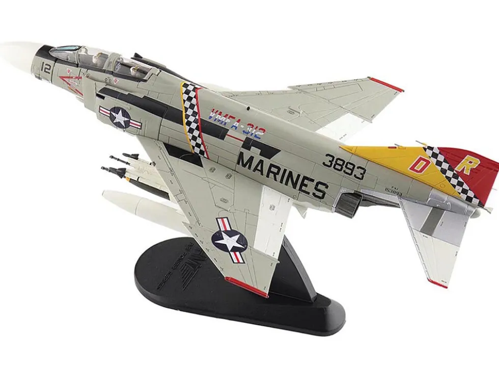McDonnell Douglas F-4J Phantom II Fighter-Bomber Aircraft "153893, VMFA-312 Checkerboards" (1976) United States Marine Corps "Air Power Series" 1/72 Diecast Model by Hobby Master
