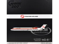 McDonnell Douglas MD-81 Commercial Aircraft "Frontier Airlines" (N859HA) White with Red and Orange Stripes "Gemini 200" Series 1/200 Diecast Model Airplane by GeminiJets