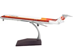 McDonnell Douglas MD-81 Commercial Aircraft "Frontier Airlines" (N859HA) White with Red and Orange Stripes "Gemini 200" Series 1/200 Diecast Model Airplane by GeminiJets