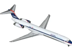 McDonnell Douglas MD-88 Commercial Aircraft "Delta Air Lines" (N925DL) White with Blue and Red Graphics 1/400 Diecast Model Airplane by GeminiJets