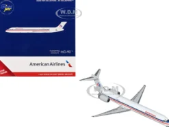 McDonnell Douglas MD-90 Commercial Aircraft "American Airlines" (N904RA) White with Blue and Red Stripes 1/400 Diecast Model Airplane by GeminiJets