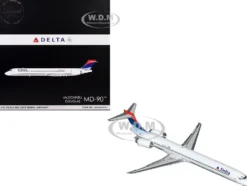 McDonnell Douglas MD-90 Commercial Aircraft "Delta Air Lines" (N910DN) White with Blue and Red Tail "Gemini 200" Series 1/200 Diecast Model Airplane by GeminiJets