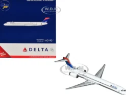 McDonnell Douglas MD-90 Commercial Aircraft "Delta Air Lines" (N910DN) White with Blue and Red Tail 1/400 Diecast Model Airplane by GeminiJets