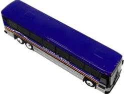 2001 MCI D4000 Coach Bus "Gray Line of Alaska" Dark Blue with Stripes "Vintage Bus & Motorcoach Collection" Limited Edition to 504 pieces Worldwide 1/87 (HO) Diecast Model by Iconic Replicas