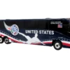 MCI J4500 Coach Bus "United States National Soccer Team" Dark Blue with Graphics "International Federation of the Global Game" Series Limited Edition to 504 pieces Worldwide 1/87 (HO) Diecast Model by Iconic Replicas