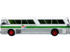 1964 MCI MC-5A Coach Bus "Golden Gate Transit" White with Green Stripes "Vintage Bus & Motorcoach Collection" Limited Edition to 504 pieces Worldwide 1/87 (HO) Diecast Model by Iconic Replicas