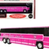 1980 MCI MC-9 Crusader II Intercity Coach Bus Pink Allstate Charter Lines Inc. Vintage Bus & Motorcoach Collection 1/87 HO Diecast Model Iconic Replicas 87-0272